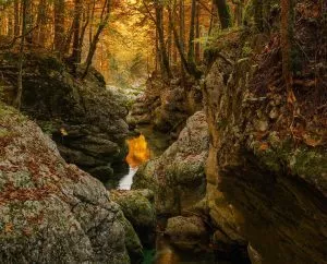 Mostnica gorge in autumn