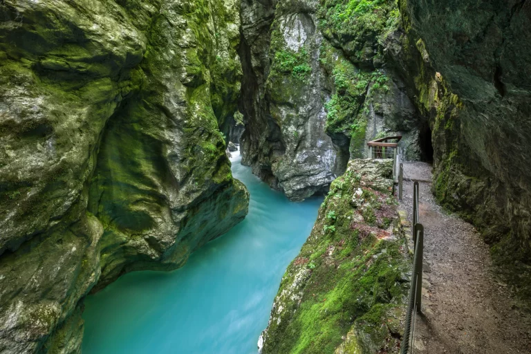 Tolmin gorge in Triglav National Park, Slovenia